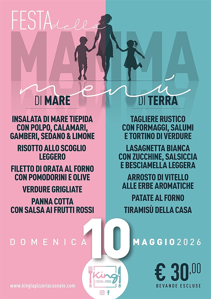 MENÙ FESTA DELLA MAMMA